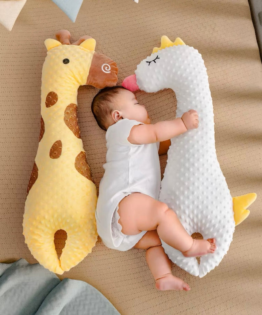 Cuddly Giraffe & Swan Baby Support Pillow - Sleep Aid & Digestive Relief